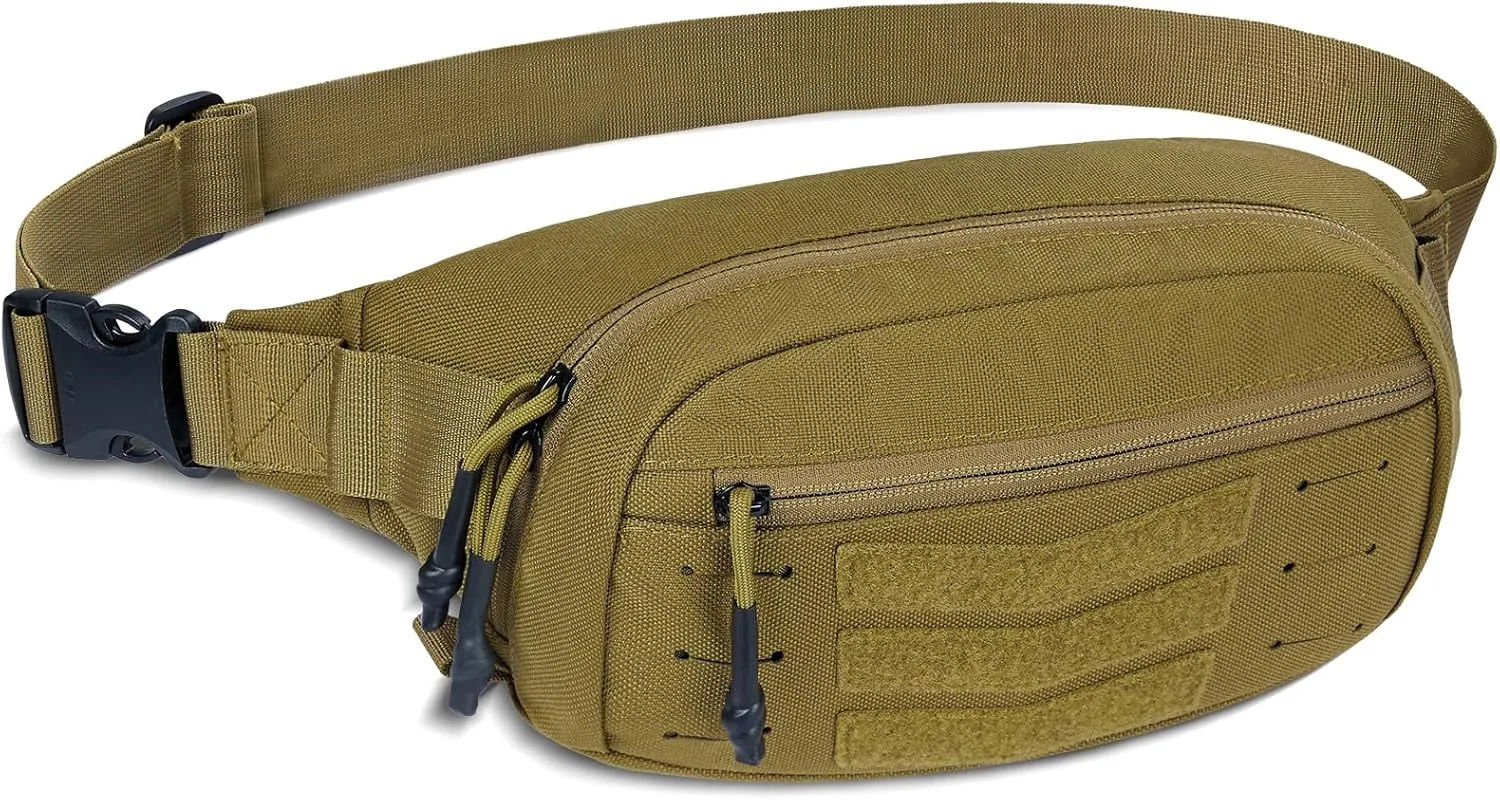 1TG Fanny Pack for Men, Waist Bag Crossbody Bag Sling Bag Waist Pack for Hiking Running Hunting Fitness Yoga Dog Walking Travel