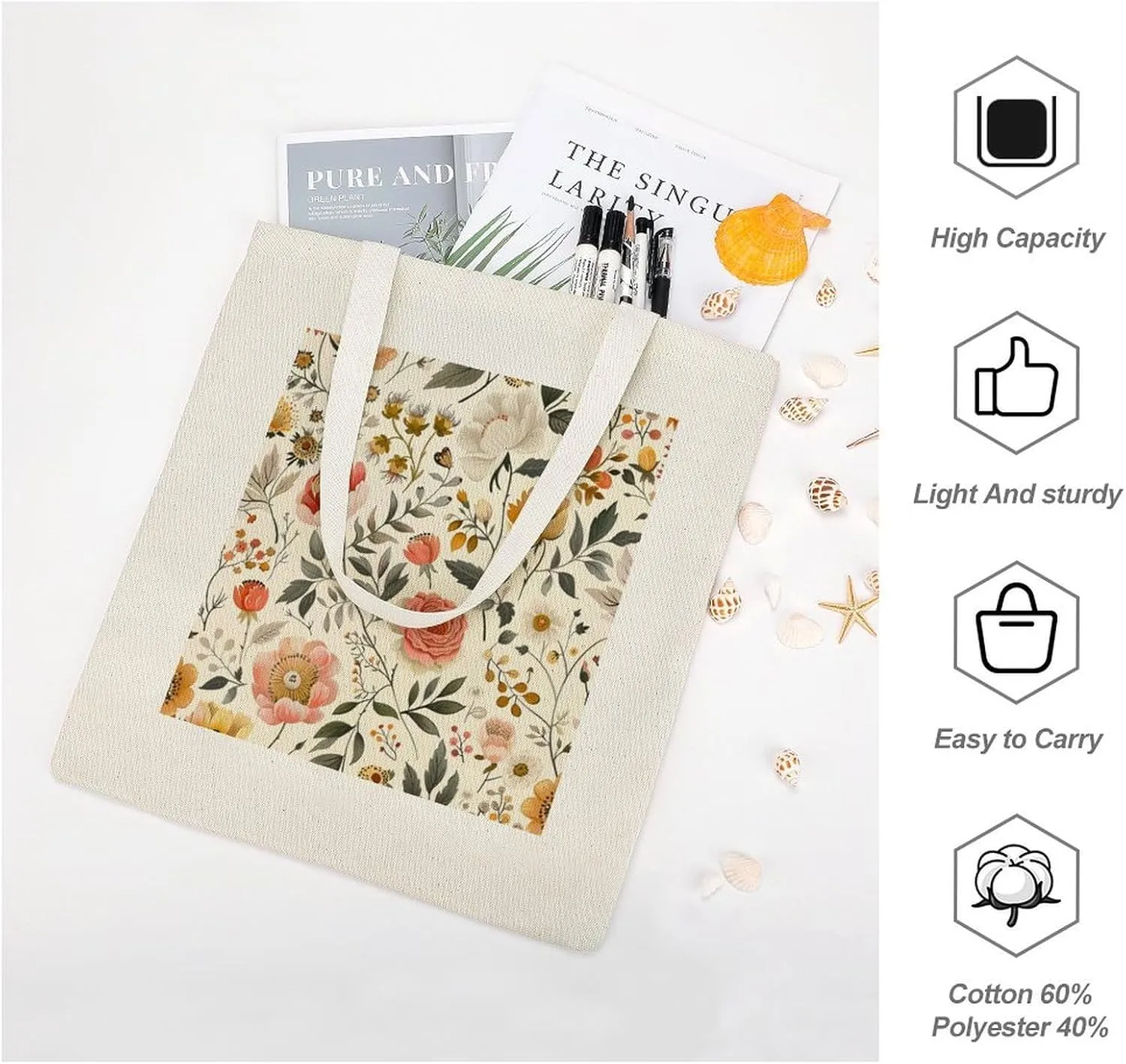 Acorns Grey Tote Bag for Women for Shopping Grocery Work Autumn Harvest Thanksgiving Travel Beach Bag