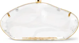 Acrylic Clutch Purse for Women Evening Bag, Irregular Shell Acrylic Purse Box Clutch with Chain for Party Wedding Prom