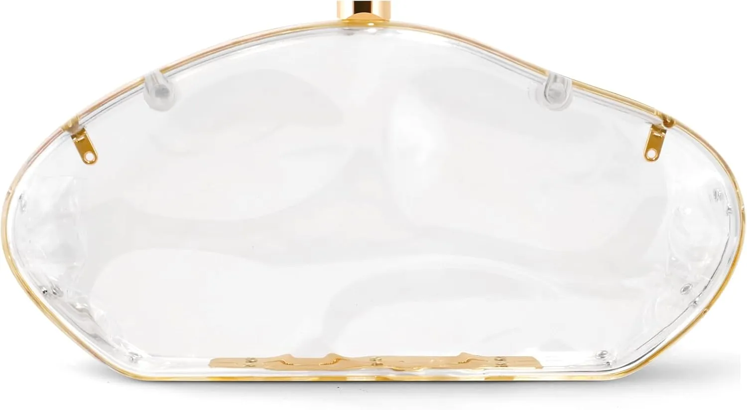 Acrylic Clutch Purse for Women Evening Bag, Irregular Shell Acrylic Purse Box Clutch with Chain for Party Wedding Prom