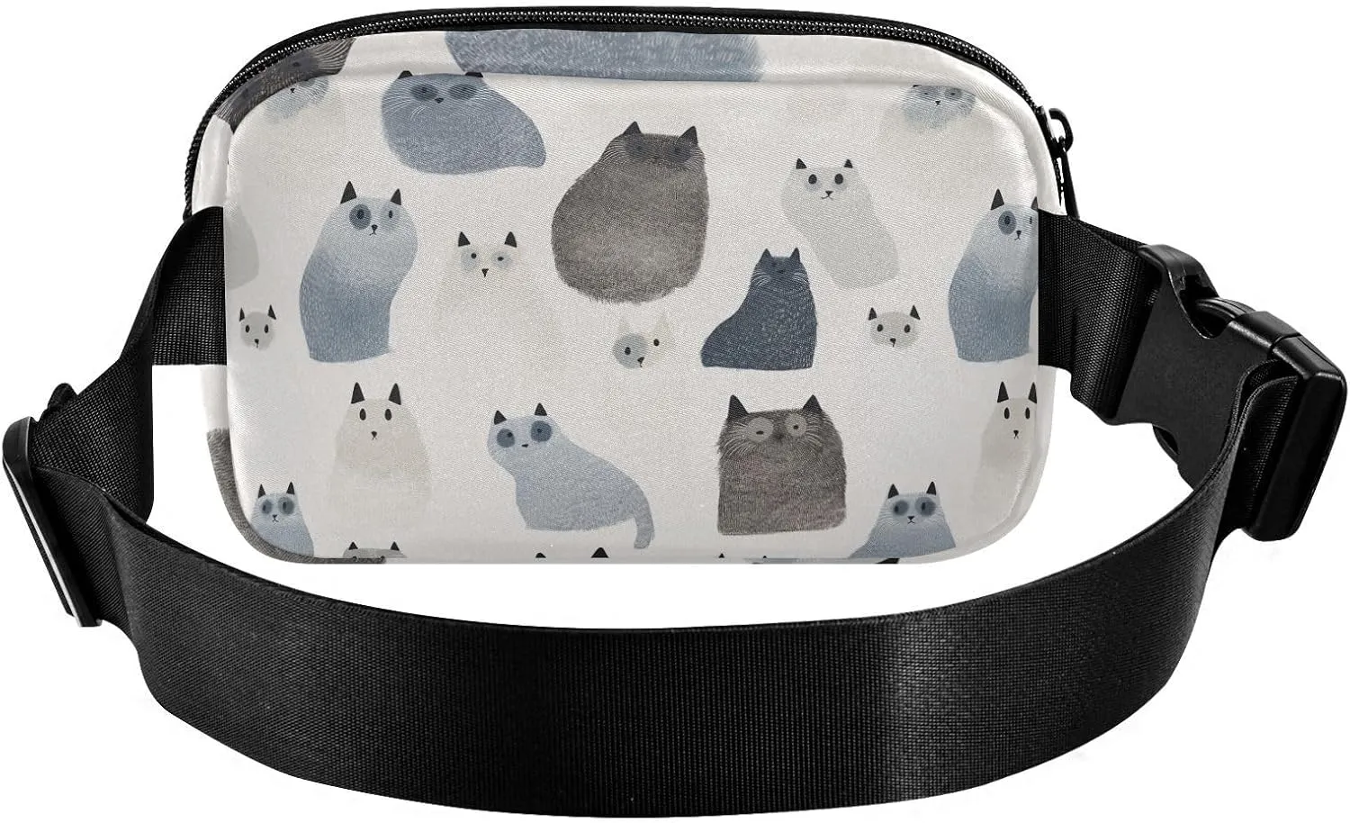 Aesthetic Ragdoll Cats White Cute Cute Waist Bag Fanny Pack for Women Men Teenagers Large Capacity Crossbody Sport Bag with Adjustable Strap for Travel Shopping Running