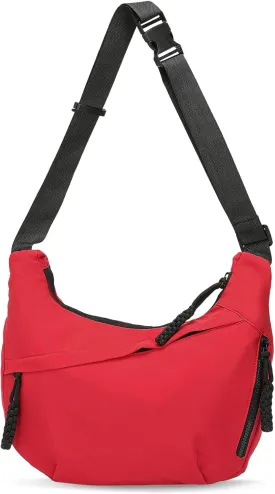 Arch Moon Crossbody Bag for Women, Nylon Curved Purse, Lightweight Dumpling Shoulder Sling Bag for Travel Casual