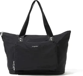 Baggallini Carryall Expandable Lightweight Travel Tote 22" Packable Folding Compact Nylon Washable Weekender w/Luggage Sleeve