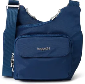 Baggallini Criss Cross 10x11 Crossbody Women Lightweight Water-Resistant Nylon Travel Bag W/RFID & Quick Access Pockets