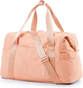 BAGSMART BAGSMART Gym Bag for Women, Carry on Weekender Overnight Bag, Travel Duffel Bags with Trolley Sleeve, Personal Item Travel Bag Tote Bag Workout Dance Bag(Orange-Large)