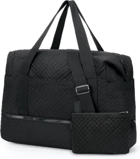 BAGSMART Large Gym Bag with Yoga Mat Buckle, Weekender Overnight Bag for Women, Travel Duffle Bag for Travel Essentials, Carry On Tote Bag Hospital Bag for Labor and Delivery