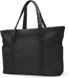 BAGSMART Large Tote Bag For Women, Travel Shoulder Bag Top Handle Handbag with Yoga Mat Buckle for Gym, Work, Travel