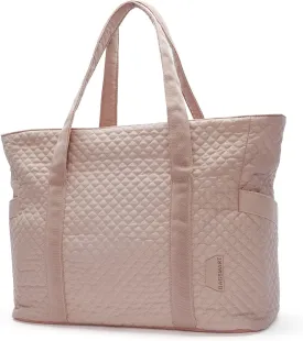 BAGSMART Large Tote Bag For Women, Travel Shoulder Bag Top Handle Handbag with Yoga Mat Buckle for Gym, Work, Travel