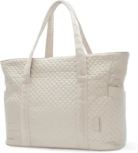 BAGSMART Large Tote Bag For Women, Travel Shoulder Bag Top Handle Handbag with Yoga Mat Buckle for Gym, Work, Travel