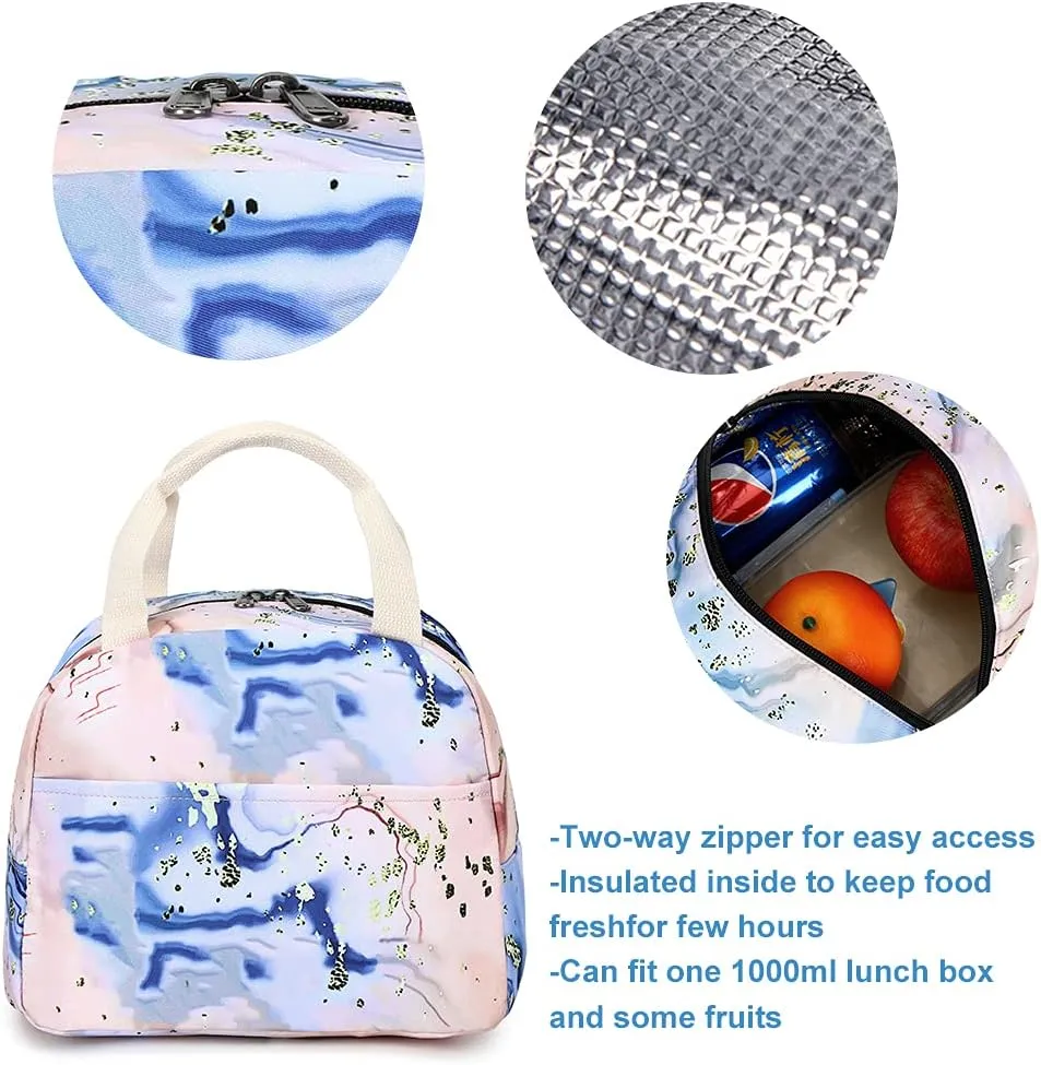 Bluboon Teen Girls School Backpack Kids Bookbag Set with Lunch Box Pencil Case Travel Laptop Backpack Casual Daypacks