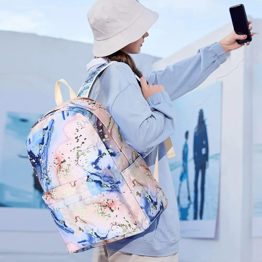 Bluboon Teen Girls School Backpack Kids Bookbag Set with Lunch Box Pencil Case Travel Laptop Backpack Casual Daypacks