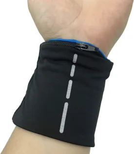 boshiho Unisex Zippered Wristband Pouch Runners Wrist Pocket Reversible Wrist Wallet