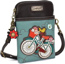 CHALA Cell Phone Crossbody Purse-Women PU Leather/Canvas Multicolor Handbag with Adjustable Strap