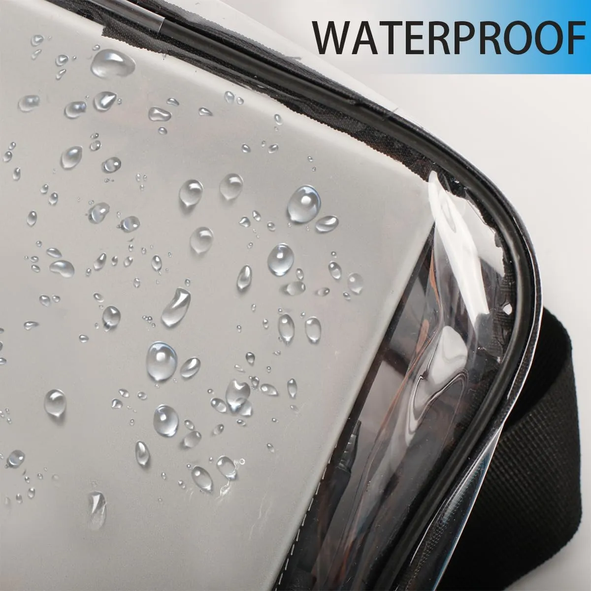 Clear Crossbody Bag with Adjustable Shoulder Strap, PVC Transparent Purse Messenger Bag for Women and Men