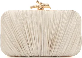 Clutch Purses for Women Evening Bag Pleated Clutch Bag with Chain for Wedding Party