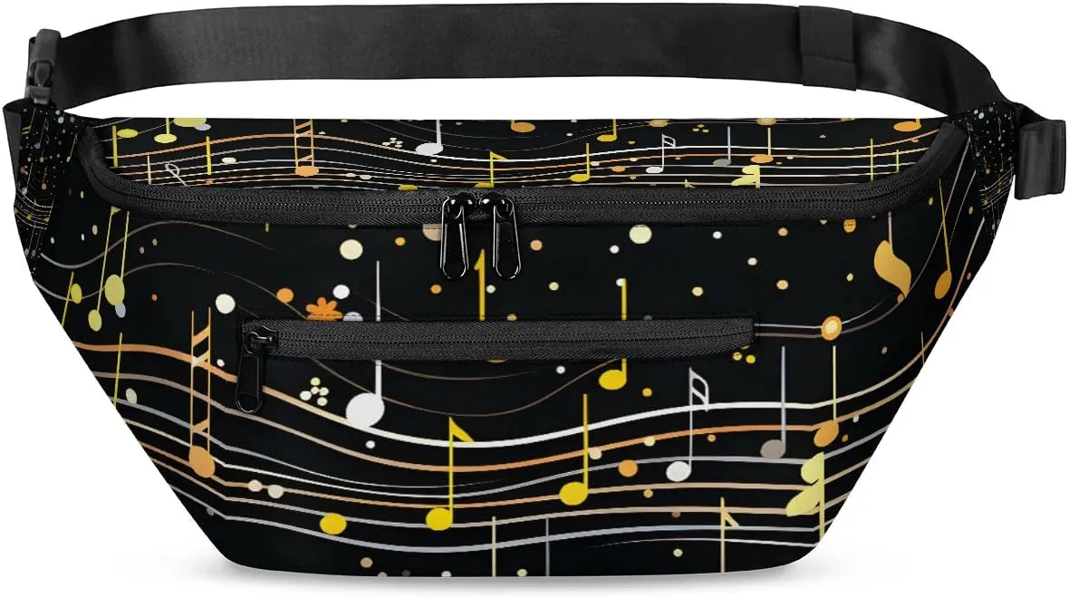Crossbody Sling Bag for Women Men Cheerful Music Notes Lightweight Travel Essentials Chest Bag Waterproof Sling Backpack and Cross Body Bag for Daily Use