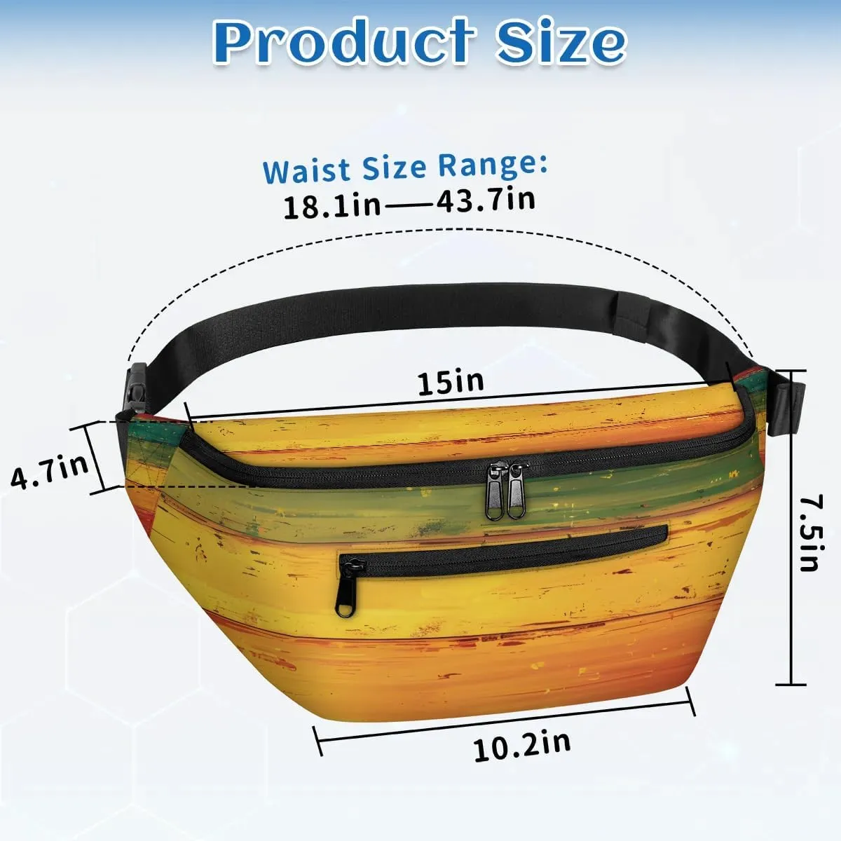 Crossbody Sling Bag for Women Men Colorful Wood Board Lightweight Travel Essentials Chest Bag Waterproof Sling Backpack and Cross Body Bag for Daily Use