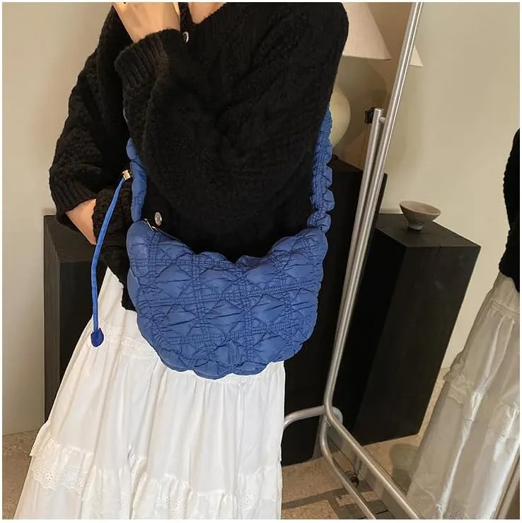 Cute Handbag Purse for Women, Chic Sling Purse Shoulder Handbags Puffer Bags for Women Ladies Casual Aesthetic Kawaii