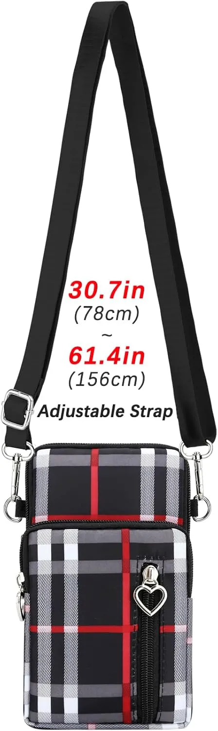 DOB SECHS Small Crossbody Wallet Phone Bag Shoulder Strap Wallet Pouch for Women Mini Crossbody Cell Phone Purse