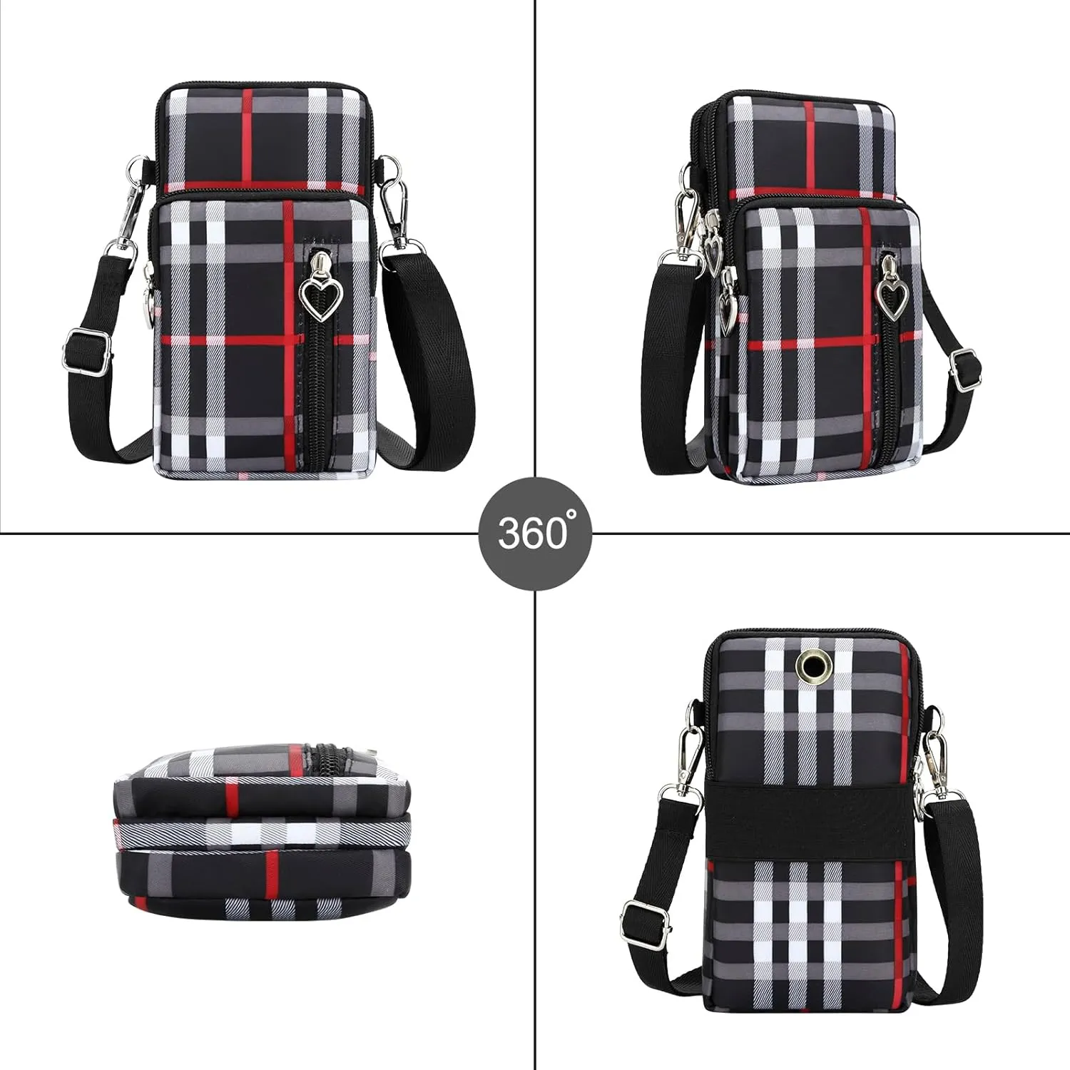DOB SECHS Small Crossbody Wallet Phone Bag Shoulder Strap Wallet Pouch for Women Mini Crossbody Cell Phone Purse