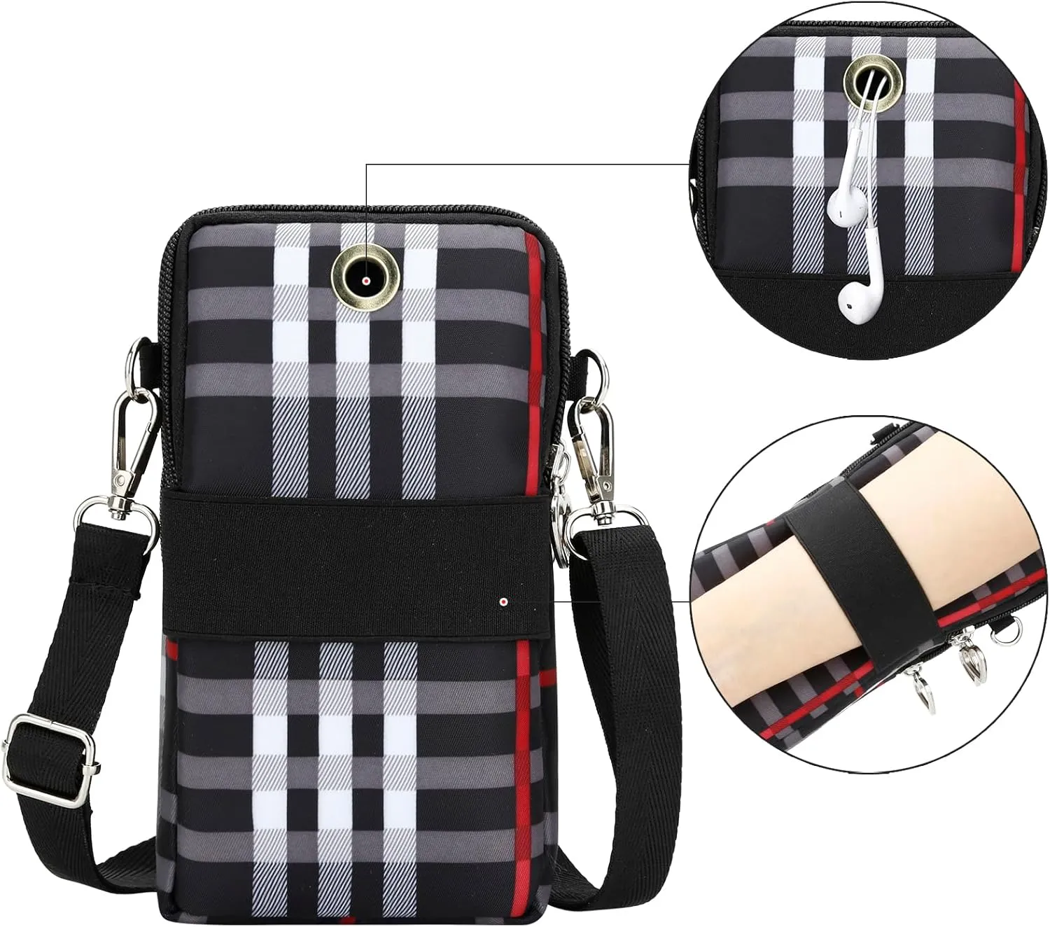 DOB SECHS Small Crossbody Wallet Phone Bag Shoulder Strap Wallet Pouch for Women Mini Crossbody Cell Phone Purse