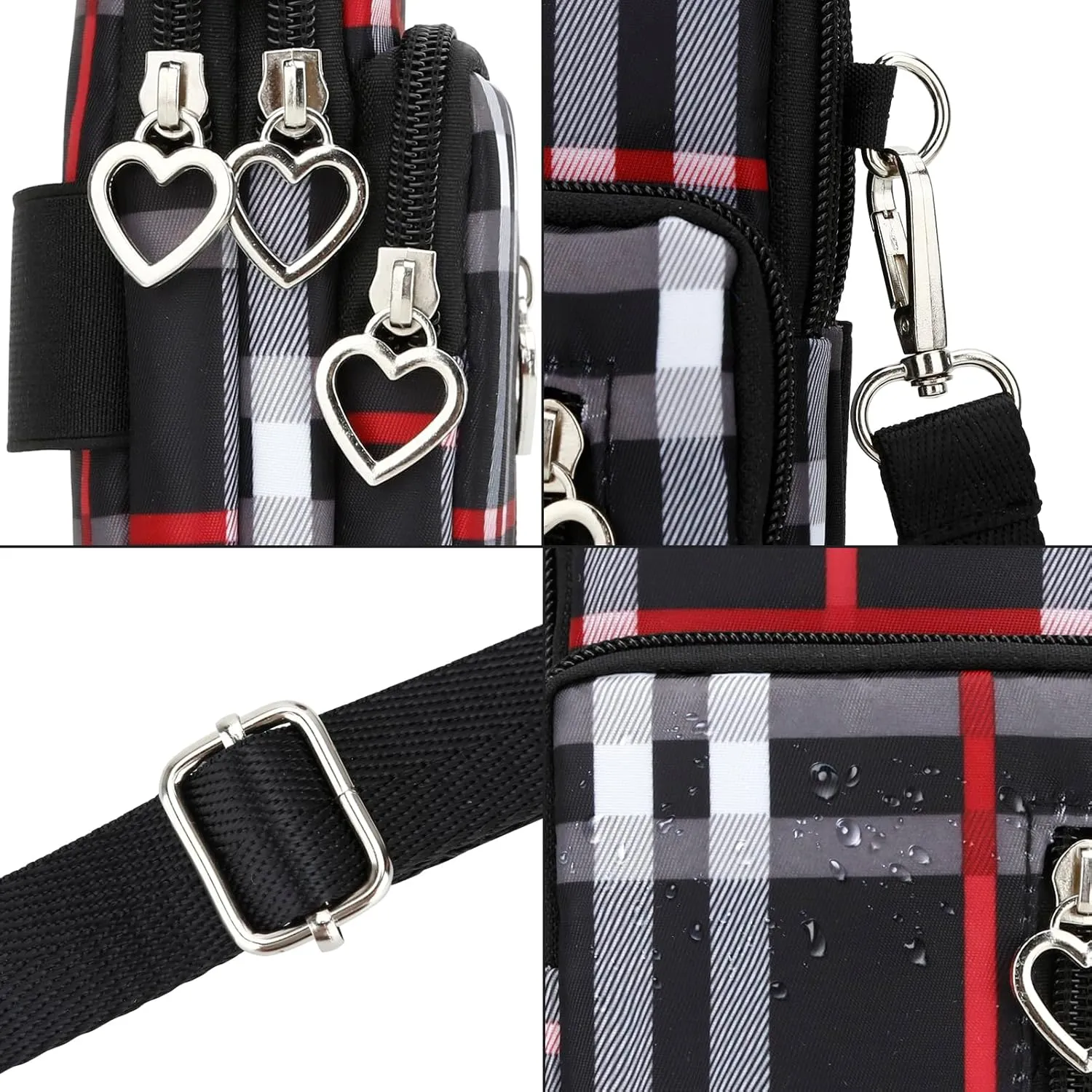 DOB SECHS Small Crossbody Wallet Phone Bag Shoulder Strap Wallet Pouch for Women Mini Crossbody Cell Phone Purse