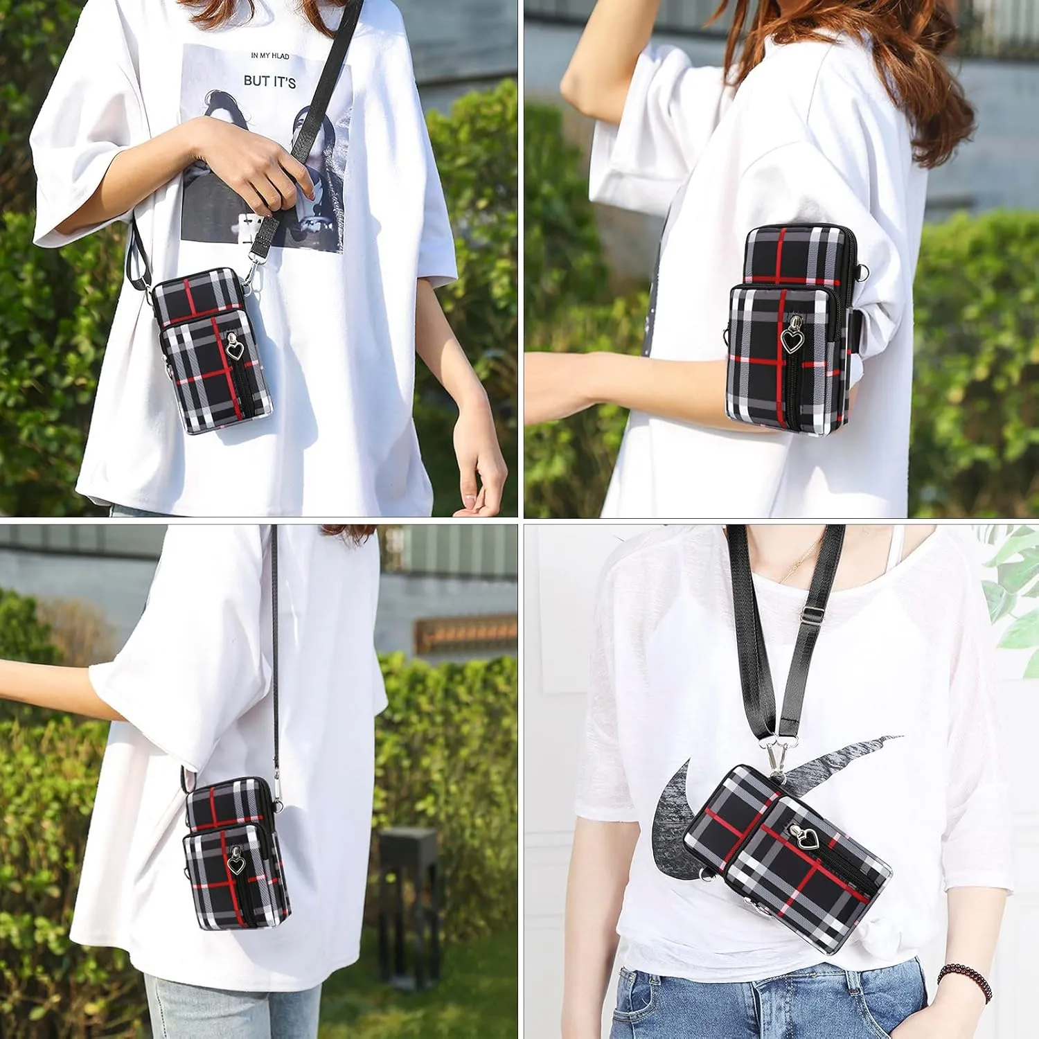 DOB SECHS Small Crossbody Wallet Phone Bag Shoulder Strap Wallet Pouch for Women Mini Crossbody Cell Phone Purse