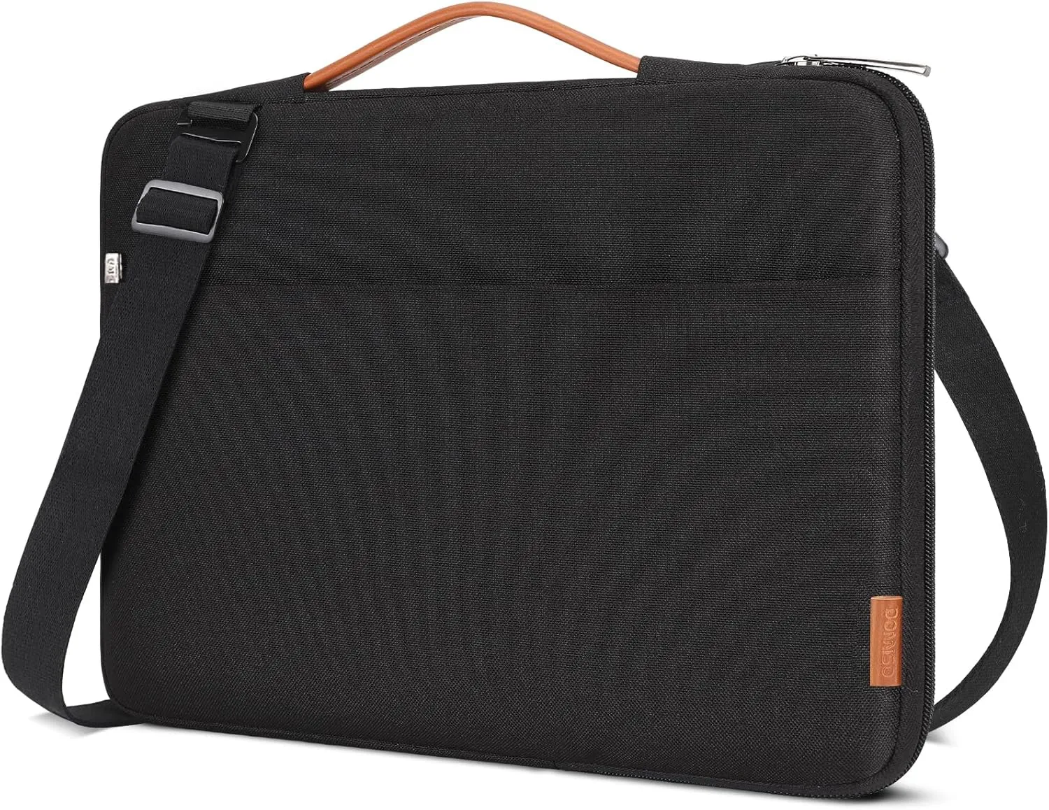DOMISO 15.6 Inch Laptop Bag Cover Waterproof Shockproof Notebook Sleeve Case Shoulder Bag Protective Cover for 15.6" HP 15/ThinkPad E575/Lenovo IdeaPad S510/Dell Alienware 15/Dell XPS 15,Black