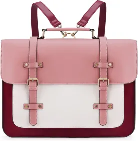 ECOSUSI Laptop Bag for Women Vegan Leather Messenger Bag Fashion Briefcase Backpack 15.6 inch Computer Satchel Bag