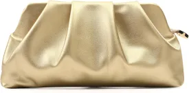 Evening Bag for Women Ruched Clutch Purse Detachable Metal Chain Crossbody Bag