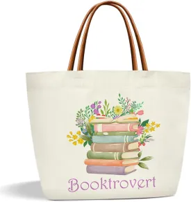 Floral Tote, Library Bag - Book Lovers & Club Gifts for Women - 29