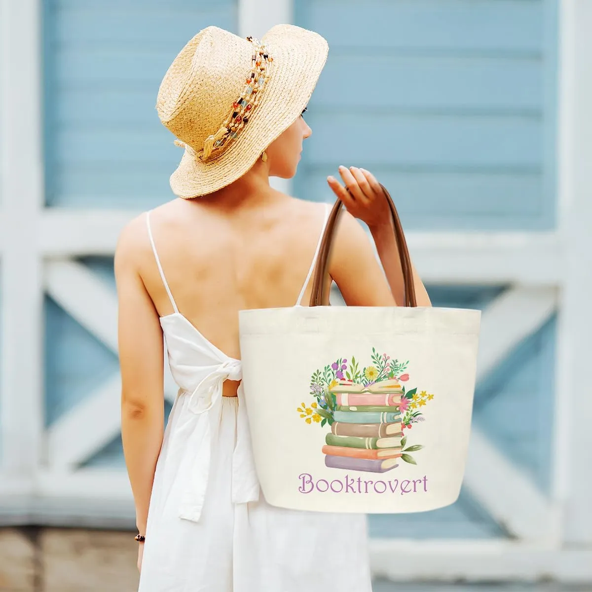 Floral Tote, Library Bag - Book Lovers & Club Gifts for Women - 29