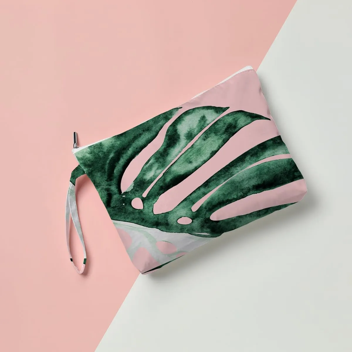 Fokongna Palm leaves Wet Bag Travel Wet Dry Bag Beach Bag Diaper Bag Wet Bag For Swimsuit Travel Makeup Bag Toiletry Bag