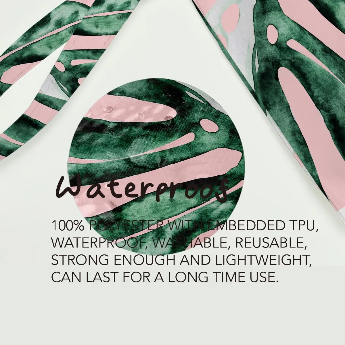 Fokongna Palm leaves Wet Bag Travel Wet Dry Bag Beach Bag Diaper Bag Wet Bag For Swimsuit Travel Makeup Bag Toiletry Bag
