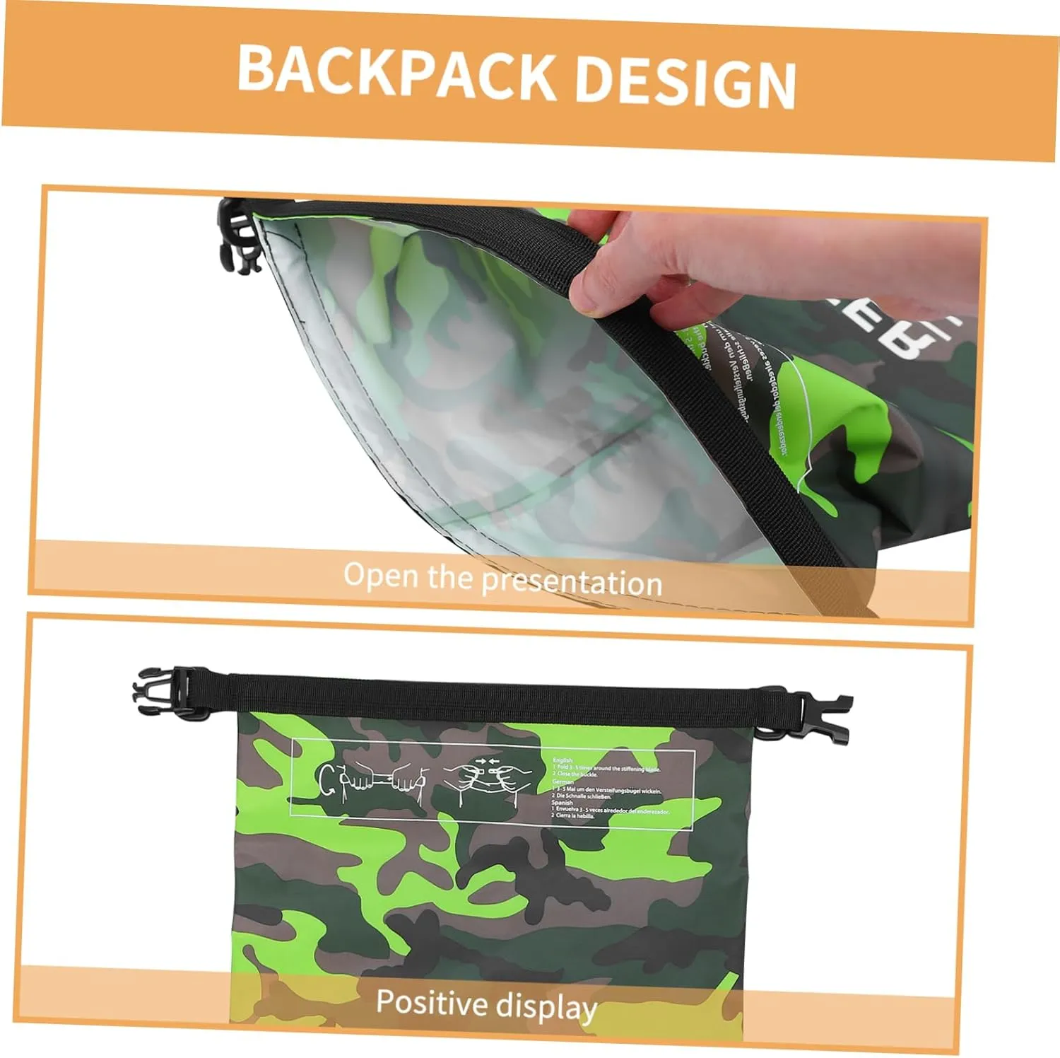 Garneck 1pc waterproof bucket bag Portable Storage Pouch Dry Storage Bag Water Floating Bag Beach Shoulder Bag Rafting storage bag Outdoor Bag Outdoor Supplies outdoor product pvc light