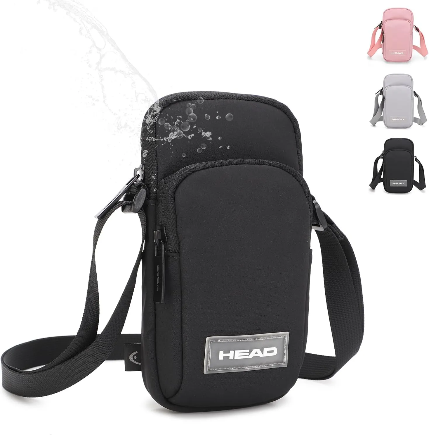 HEAD Mini Waterproof Crossbody Cell Phone Bag for Women & Men, Lightweight Sling Shoulder Bag for Travel/Shopping/Workout