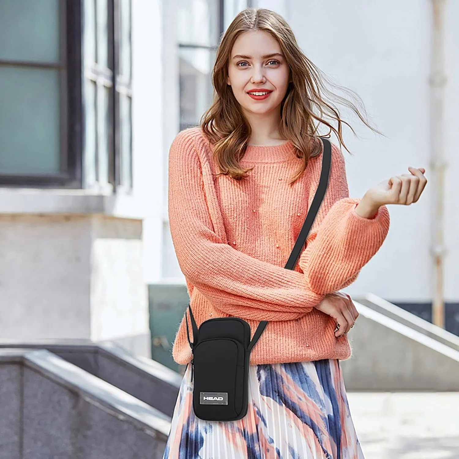HEAD Mini Waterproof Crossbody Cell Phone Bag for Women & Men, Lightweight Sling Shoulder Bag for Travel/Shopping/Workout