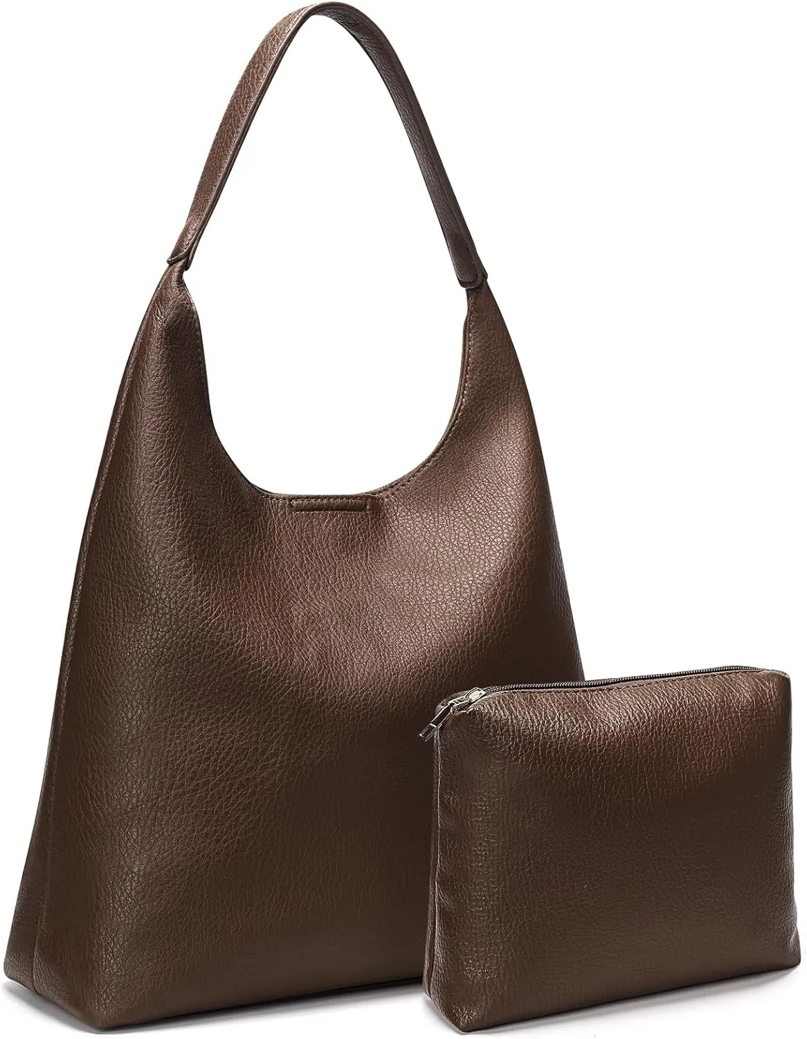 Hobo Bags for Women, Soft Vegan Leather Shoulder Handbags, Slouchy Tote Purses for Work, Travel, School