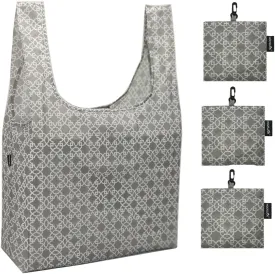 HOLYLUCK Reusable Grocery Bags,Heavy Duty Foldable Shopping Tote Bag (Extra Large, 3 Large Maze)