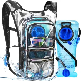 Hydration Backpack Pack, Water Backpack 20L Capacities Included 2L Hydration Bladder, Festival Essential - Rave Hydration Pack Hydropack Hydro for Hiking, Running, Biking, Festival Gear