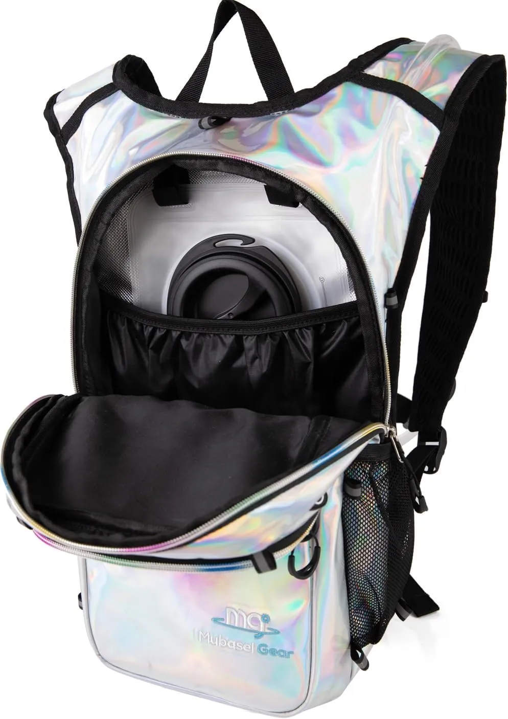 Hydration Backpack Pack with Cool Lights, 2L Water Bladder, Lightweight Bag for Running, Hiking, Bike, Climbing, Music Festival Essential, and Rave