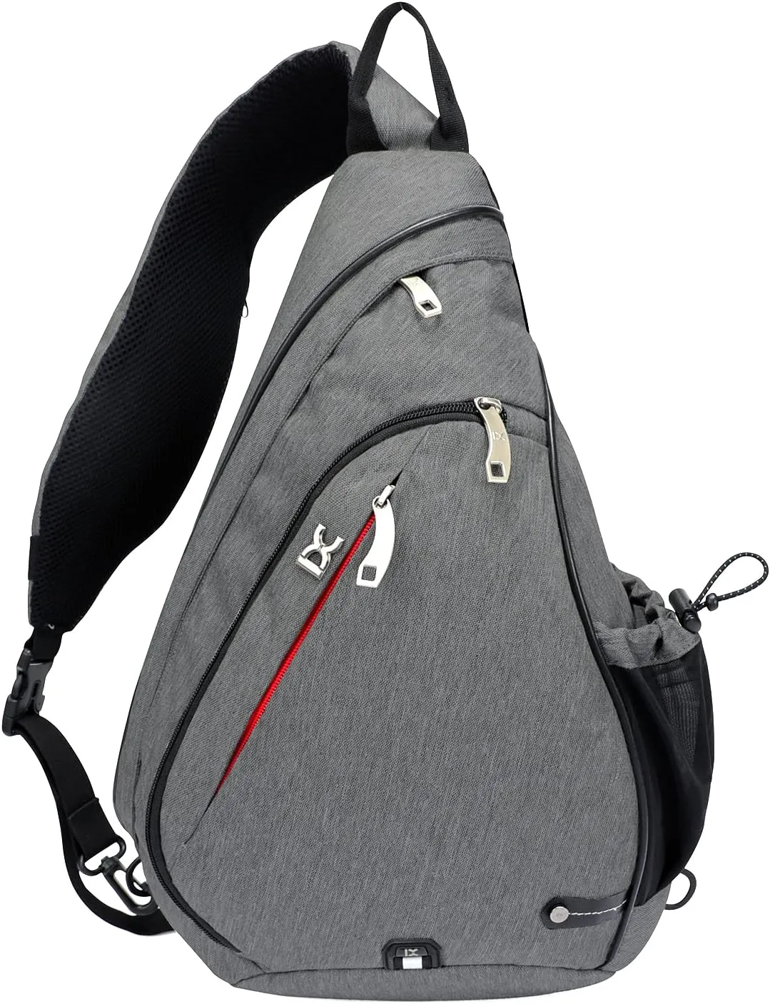INOXTO Sling Bag, Multipurpose Crossbody Shoulder Bag for Men and Women, Chest Bag Crossbody Daypack for Hiking, Pickleball Bag with Water Bottle Holder for Tennis, Pickleball (Dark grey)
