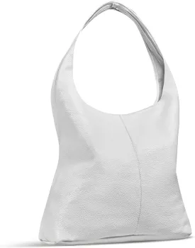 Italian Genuine Calf Leather Hobo Bag for Women with Zipper | Large Soft Slouchy Unlined Shoulder Handbag Tote Bucket Purse