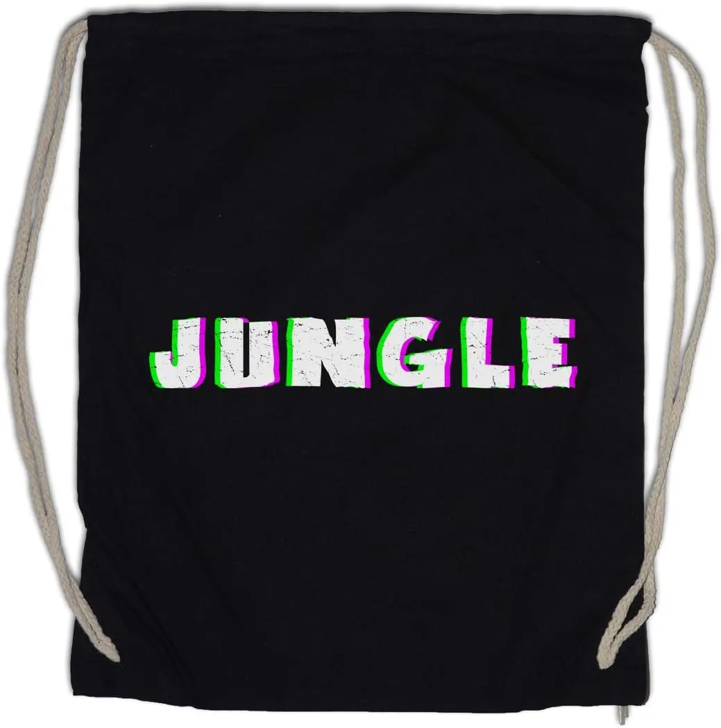 Jungle Glitch Drawstring Bag Gym Sack