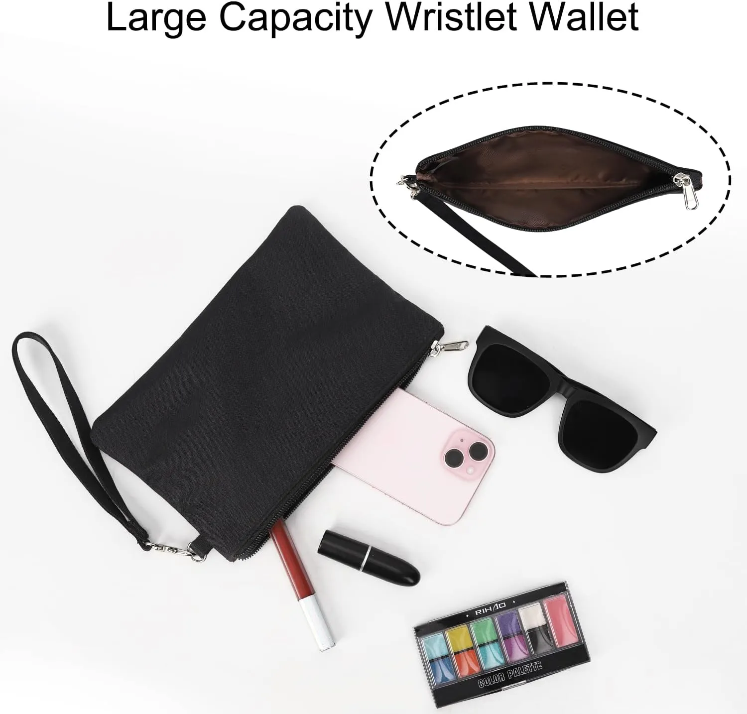 Laptop Tote Bag for Women 17.3 Inch Laptop Bag Large Teacher Tote Bag Waterproof Nylon Work Bag with Wristlet Wallet Computer Tote Bag Handbag Satchel Shoulder Bag (2pcs)