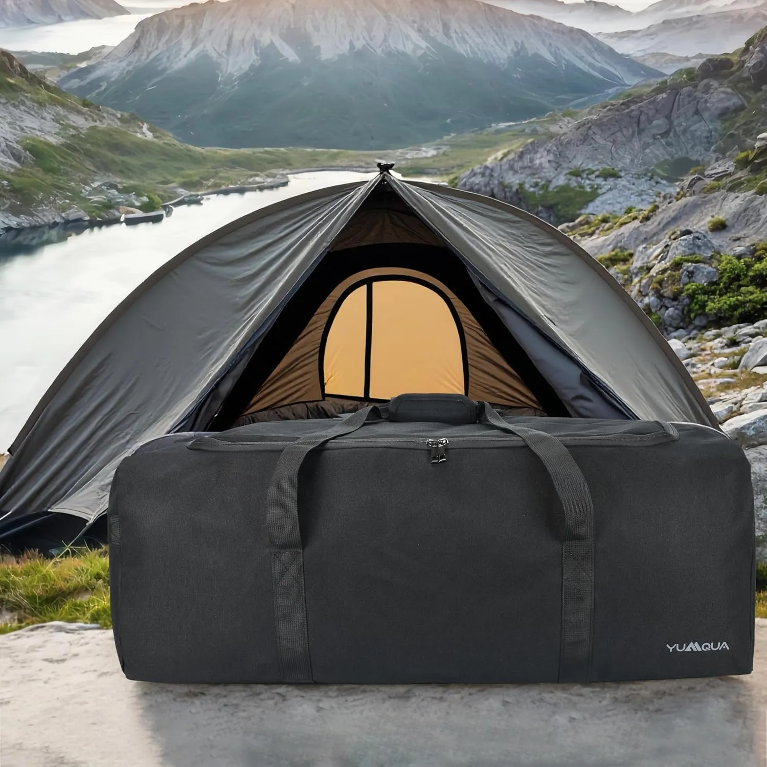 Large Duffle Bag 100L, Travel Duffel Bag for Men, Water & Tear Resistant Travel Bag, Extra Large Moving Bags Women Weekender Bag Overnight for Sports Travel Essentials, Camping Gear Storage (Black)