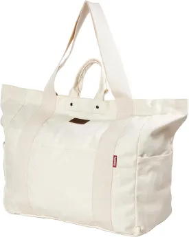 Large Tote Bag, Everything Bag, Heavy Duty Canvas, Full-Size Zipper, Reusable, Suitable for DIY, Natural Cotton.