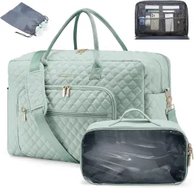 LOVEVOOK Travel Duffle Bag, Weekender Bag for Women with Toiletry Bag Carry on Overnight Bag with Laptop Compartment, Yoga Gym Bag with Wet Pocket Shoe Bag, Hospital Bag for Labor and Delivery