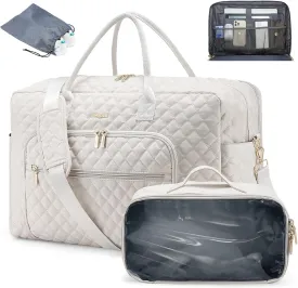 LOVEVOOK Travel Duffle Bag, Weekender Bag for Women with Toiletry Bag Carry on Overnight Bag with Laptop Compartment, Yoga Gym Bag with Wet Pocket Shoe Bag, Hospital Bag for Labor and Delivery