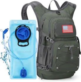 Maelstrom Hydration Backpack, Hiking Backpack with 2L/3L Water Bladder, High Flow Bite Valve Water Backpack Lightweight